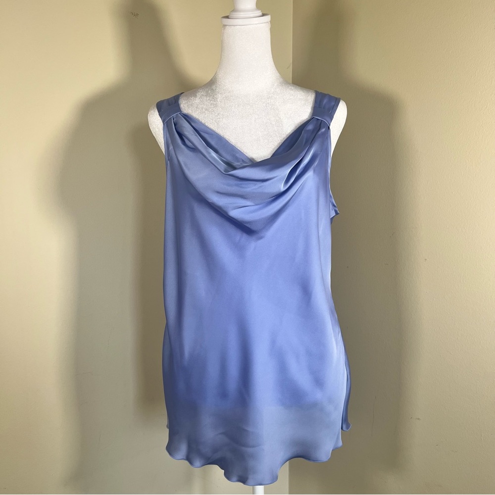 Periwinkle Purple/Smoke Violet Sleeveless Blouse Tank Top - Size Medium